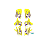honda fourtrax graphics kit 2013-2026 klutch series yellow