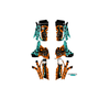 honda fourtrax graphics kit 2013-2026 revolt series orange