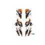 honda fourtrax graphics kit 2013-2026 shred series orange