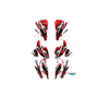 honda fourtrax graphics kit 2013-2026 shred series red