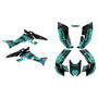 honda trx300ex graphics kit 2007-2013 future series teal