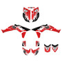 honda trx450r graphics kit 2006-2017 fracture series red