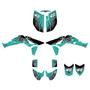 honda trx450r graphics kit 2006-2017 fracture series teal