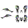 honda trx400ex graphics kit 2005-2007 shred series rainbow