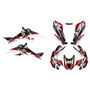 honda trx300ex graphics kit 2007-2013 shred series red
