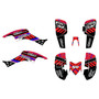 honda trx400ex graphics kit 2005-2007 split series red