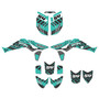 honda trx450r graphics kit 2006-2017 split series teal