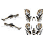 honda trx400ex graphics kit 1999-2004 shred series tan