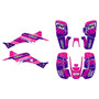 honda trx400ex graphics kit 1999-2004 split series magenta