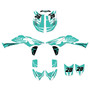 honda trx450r graphics kit 2004-2005 factory series teal
