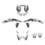 honda trx450r graphics kit 2004-2005 factory series white