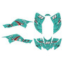 honda trx400ex graphics kit 2008-2016 predator series teal