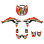 honda trx450r graphics kit 2004-2005 shred series red