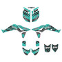 honda trx450r graphics kit 2004-2005 split series teal
