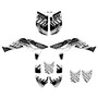 honda trx450r graphics kit 2004-2005 split series white