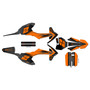 ktm 50sx graphics kit 2020-2023 razor series orange-shift