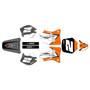 ktm 65sx graphics kit 1998-2001 razor series orange