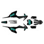 ktm 65sx graphics kit 2016-2023 fatality series teal-shift