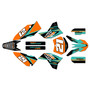 ktm 65sx graphics kit 2009-2015 orange-crew series teal