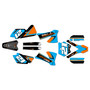 ktm 105sx graphics kit 2003-2005 orange-crew series cyan