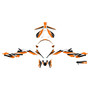 ktm duke1290 graphics kit 2020-2023 klutch series orange