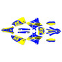 yamaha yz250x graphics kit 2016-2022 swift series yellow-blue