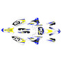 yamaha yz250x graphics kit 2016-2022 vintage series yellow