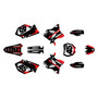 yamaha yz125 graphics kit 2008-2014 division series red