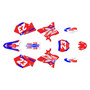 yamaha yz125 graphics kit 2002-2004 evader series red
