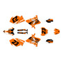 yamaha yz125 graphics kit 2005 evader series orange