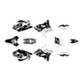 yamaha yz125 graphics kit 2005 night series white