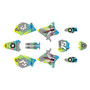 yamaha yz125 graphics kit 2002-2004 predator series lime