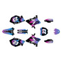 yamaha yz125 graphics kit 2002-2004 splash series magenta