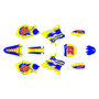yamaha yz125 graphics kit 2006-2007 splash series yellow-shift