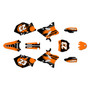 yamaha yz125 graphics kit 2008-2014 splash series orange