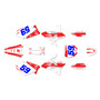 yamaha yz250 graphics kit 2002-2004 swift series red