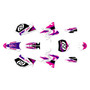yamaha yz250 graphics kit 2002-2004 vintage series purple