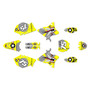 yamaha yz250 graphics kit 2005 predator series yellow