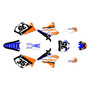 yamaha yz250 graphics kit 2008-2014 dream series orange