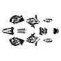 yamaha yz250 graphics kit 2006-2007 lethal series white