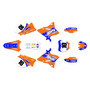 yamaha yz250 graphics kit 2006-2007 speed series orange