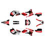 yamaha yz250f graphics kit 2003-2005 turbo series red