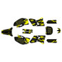 yamaha yz250f graphics kit 1998-2002 twitch series yellow