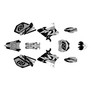 yamaha yz250 graphics kit 2008-2014 vintage series white