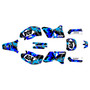 yamaha yz426f graphics kit 1998-2002 invasion series blue