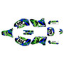 yamaha yz426f graphics kit 1998-2002 invasion series green