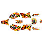 yamaha yz426f graphics kit 1998-2002 invasion series orange