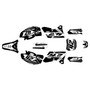 yamaha yz400f graphics kit 1998-2002 lethal series white