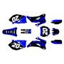 yamaha yz250f graphics kit 2006-2007 spear series blue
