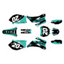 yamaha yz250f graphics kit 2006-2007 spear series teal